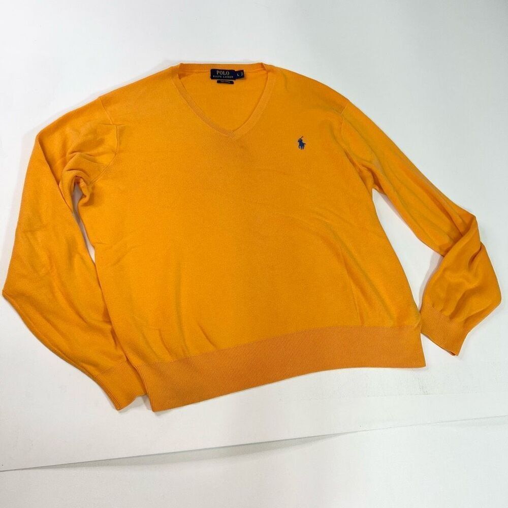 Polo Ralph Lauren V-Neck Sweater in Orange